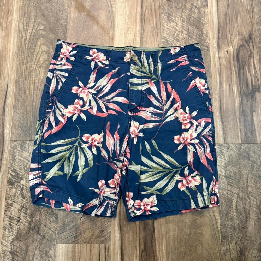 Vintage Y2K Old Navy Shorts Floral Hawaiian Tropical Print Casual